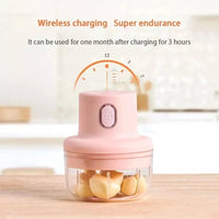 Vegetable and fruit chopper USB charging, 250ml electric